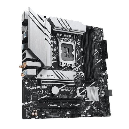 Матплата Asus Prime B760M-A WiFi, iB760, S1700, mATX, 4DDR-5, 1xPCI-Ex16,4SATA,2xM.2,2xHDMI,DP,16USB