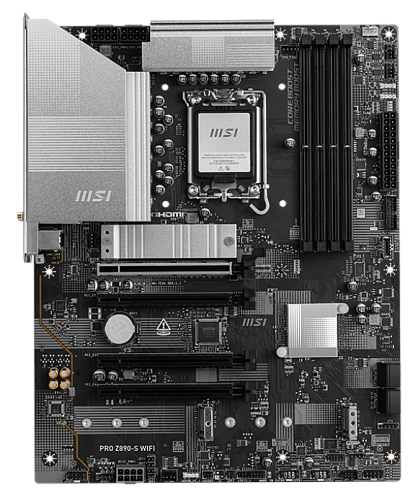 Материнская плата MSI PRO Z890-S WIFI LGA1851 4xDDR5 4xSATA3 RAID 3M.2 HDMI DP ATX
