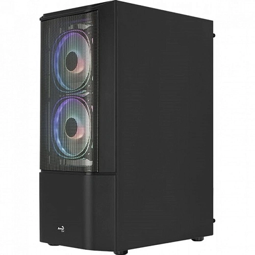 Корпус AeroCool Quantum Mesh-G-BK-v3, Midi Tower, ATX, Black, 2x3.5"/2x2.5", USB, 2xUSB3.0, RGB