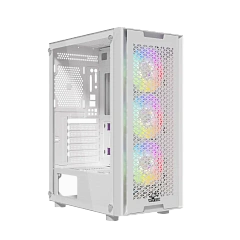 Корпус Wintek Andromeda PRO E306M-W TG, Midi Tower, ATX, White, 2x2.5"/1x3.5", 3xUSB, RGB
