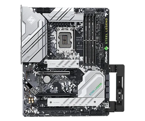 Матплата ASRock Z690 Steel Legend/D5, iZ690, S1700, ATX, 4DDR-5,3xPCI-Ex16,8SATA,3xM.2,HDMI,DP,14USB