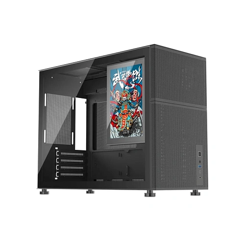 Корпус 1Stplayer MIKU Mi6-EV, Mini Tower, m-ATX, Black, 1x3.5"/1x2.5", USB, USB-C
