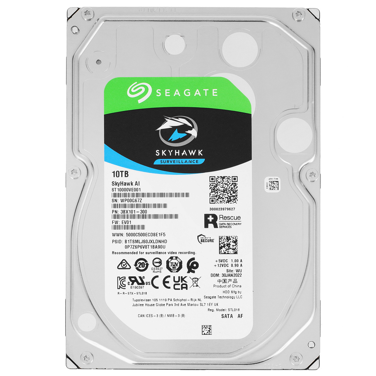 SEAGATE HDD SkyHawkAI Guardian Surveillance (3.5"/10TB/SATA 6Gb/s/)