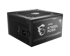 БП ATX 750W MSI MAG A750GL PCIE5, Gold, 20+4/24+4/24+4+8/24+8+8, 12cm, 3x6+2p+16p PCI-E