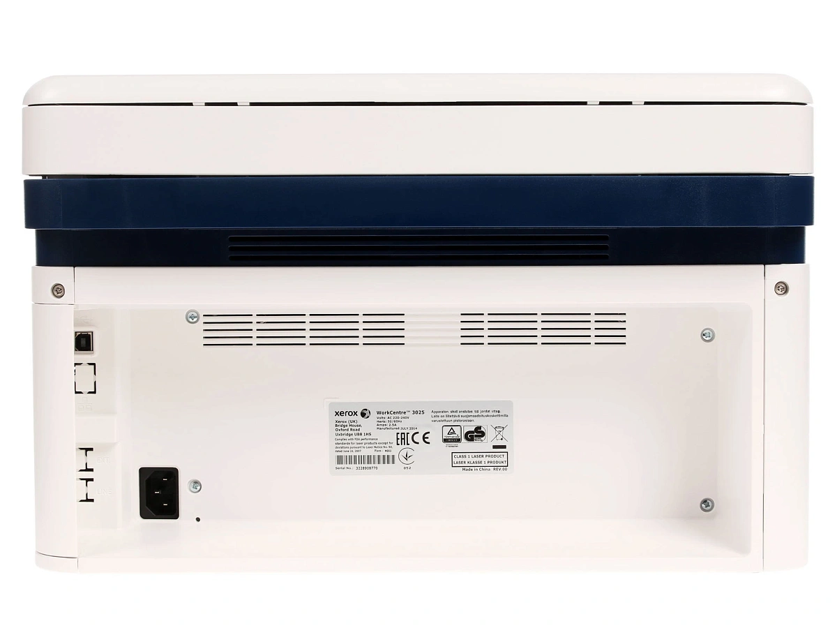 МФУ Xerox Workcentre 3025BI, A4,print600x600dpi,20ppm,scan 1200x1200dpi,tray 150, USB, Wi-Fi