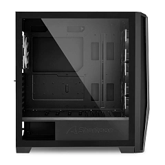 Корпус Sharkoon TG7M RGB, Midi Tower, E-ATX, Black, 2x3.5"/4x2.5", 2xUSB3.0, USB-C