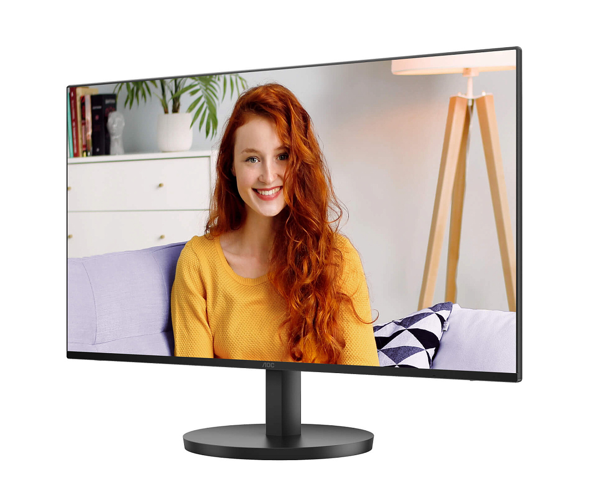 Монитор жидкокристаллический AOC 24B3HA2/01 LCD 23,8'' 16:9 1920х1080(FHD) IPS, 100 Hz, 250 cd/m2, H178°/V178°, 1300:1, 16.7M, 4ms, HDMI, VGA, AS, черный,