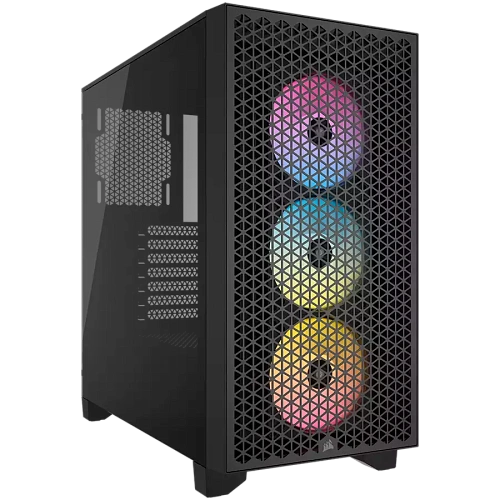 Corsair 3000D RGB Tempered Glass Mid-Tower, Black