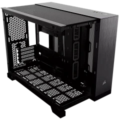 CORSAIR 2500X Micro ATX Dual Chamber PC Case - Black/Obsidian Aluminum