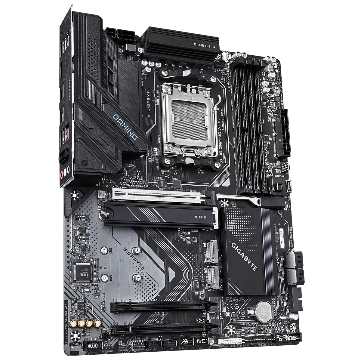 Матплата Gigabyte X870 Gaming WiFi6, AM5, ATX, 4DDR-5, 1xPCI-Ex16, 4SATA, 3xM.2, HDMI, 2xUSB-C,18USB
