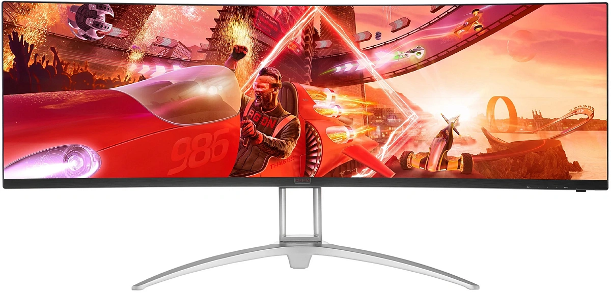 Монитор 49" AOC AGON AG493UCX2, Black-Silver, VA, 5120x1440@165Hz, 400кд/м2, 3000:1, 4ms, 3xHDMI, DP