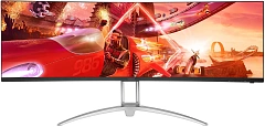 Монитор 49" AOC AGON AG493UCX2, Black-Silver, VA, 5120x1440@165Hz, 400кд/м2, 3000:1, 4ms, 3xHDMI, DP