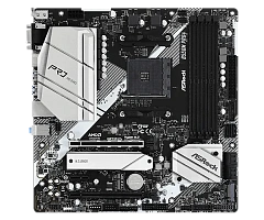 Матплата ASRock B550M Pro4, AM4, mATX, 4DDR-4, 2xPCI-Ex16, 6SATA, 2xM.2, VGA, HDMI, DP, 16USB