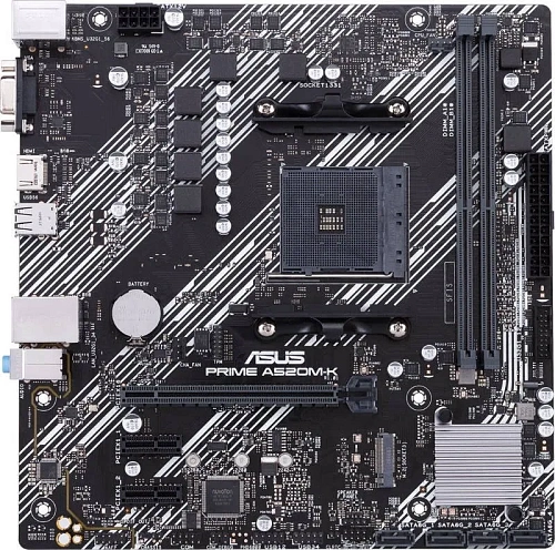 Матплата Asus Prime A520M-K, AM4, mATX, 2DDR-4, 1xPCI-Ex16, 4SATA, 1xM.2, VGA, HDMI, 12USB