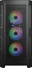 Корпус Cougar Duoface Pro RGB, Midi Tower, E-ATX, 2x3.5"/2x2.5" HDD ,4xUSB , Mic/Audio, Black, RGB