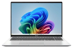 Ноутбук Asus 90NB15F2-M005M0 Vivobook 16 M1607KA-MB063W 16" WUXGA(1920x1200) IPS/AMD Ryzen AI 5 340 up to 4,8GHz (6C)/16GB/512GB/AMDRadeonGraphics/Wi-Fi 6/BT5.3/IR+FHD Camera/BKLT/Windows 11 Home/1Y/Cool Silver