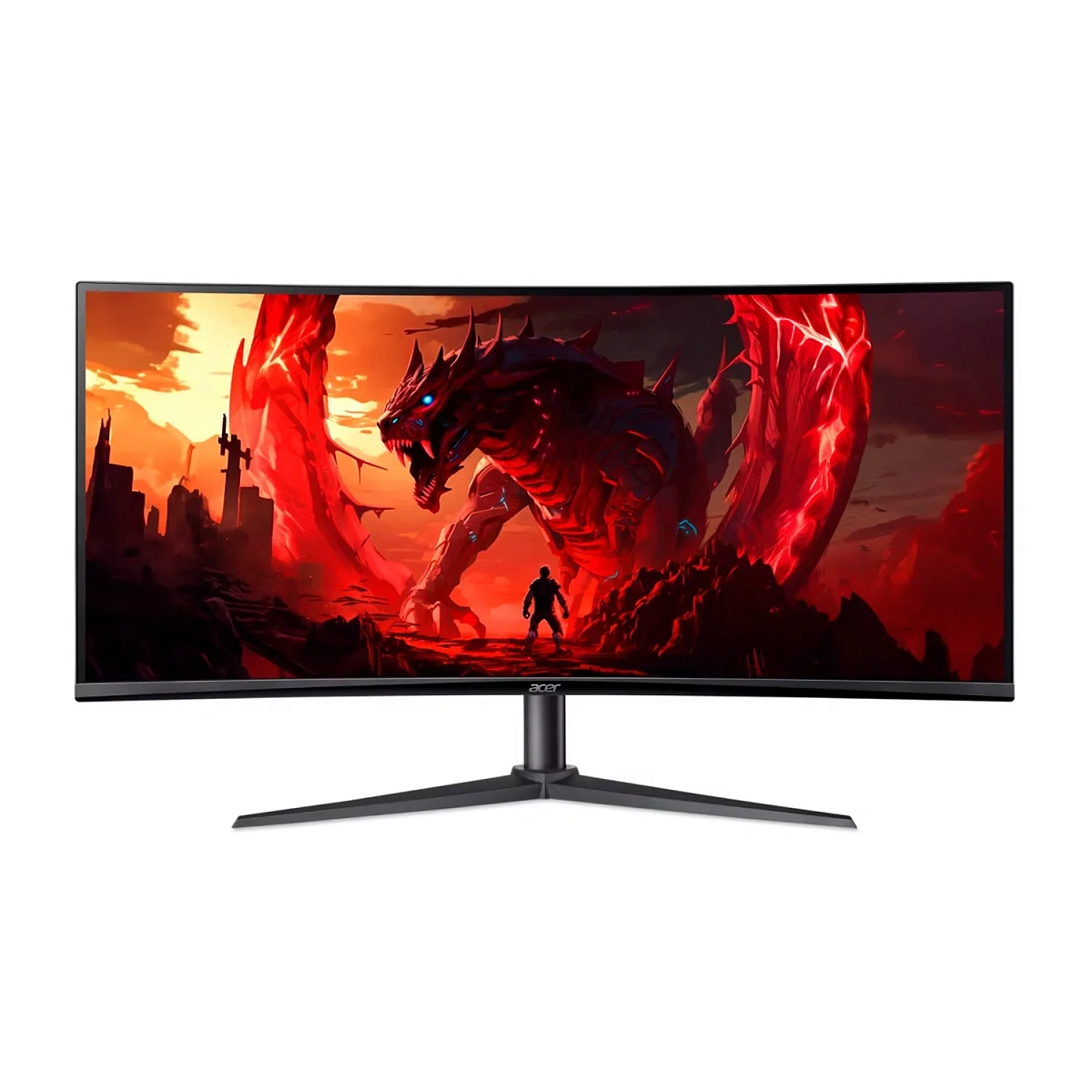 Монитор 34" Acer Nitro ED340CUS3bmiipx Curved, Black-Red,VA,3440x1440@180Hz,250кд/м2,4000:1,1ms,HDMI