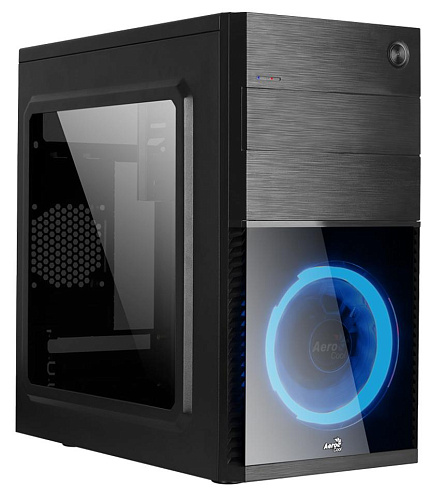 Корпус AeroCool CS-105, Mini Tower, m-ATX, Black, 1x5.25"/2x3.5"/1x2.5", USB, USB3.0