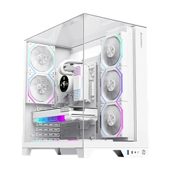 Корпус GameMax Infinity Pro WH, Midi Tower, ATX, White, 3x2.5"/1x3.5", USB3.0, USB-C, RGB