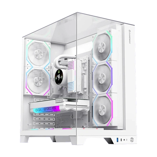 Корпус GameMax Infinity Pro WH, Midi Tower, ATX, White, 3x2.5"/1x3.5", USB3.0, USB-C, RGB