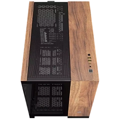 CORSAIR 2500X Micro ATX Dual Chamber PC Case - Black/Walnut Wood