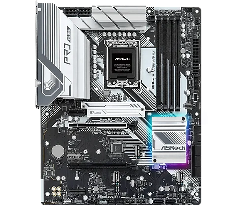 Матплата ASRock Z790 Pro RS, iZ790, S1700, ATX, 4DDR-5, 8SATA, 2xPCI-Ex16, 4xM.2, HDMI, DP,17USB