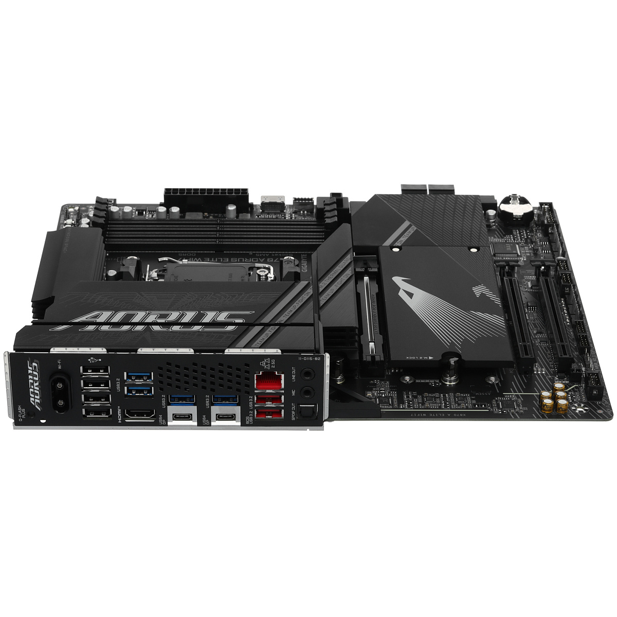 Матплата Gigabyte X870 Aorus Elite WiFi7, AM5, ATX, 4DDR-5, 3хPCI-Ex16, 4SATA, 4xM.2, HDMI, 19USB