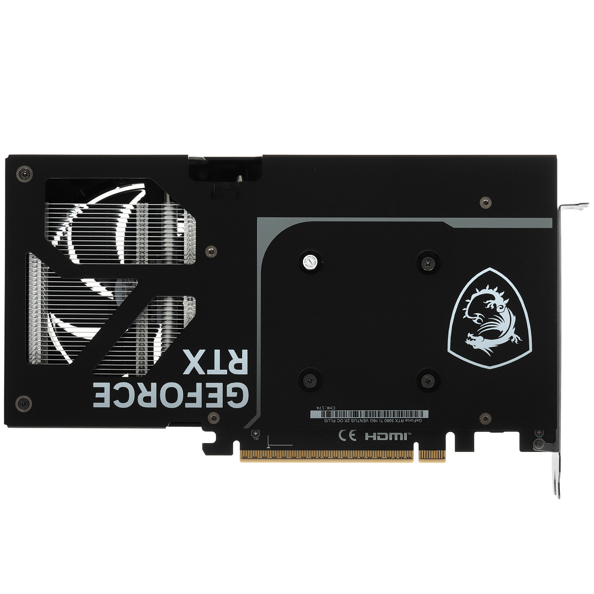Видеокарта MSI GeForce RTX 5060 Ti 16G VENTUS 2X OC PLUS, 16Gb GDDR7 128-bit 1xHDMI 3xDP