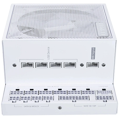 Блок питания Lian Li EG1300 WHITE 1300W Full Modular, 80+ PLATINUM, КПД 92,39%, 33.61dBA, FAN 120MM FDB, 2000rpm, White G9P.EG1300.WE00.EU