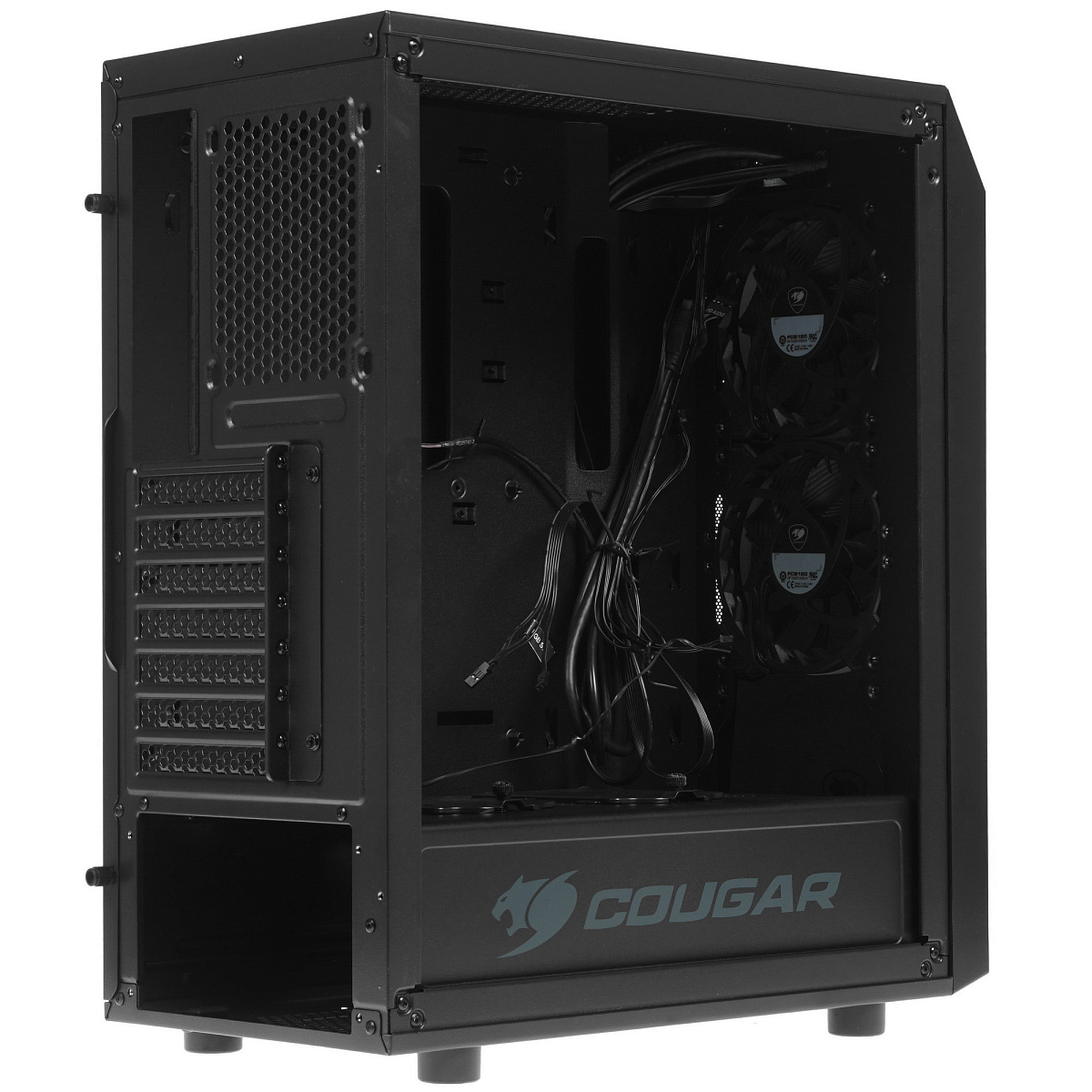 Корпус Cougar Turret, Midi Tower, ATX, Black, 2x2.5", USB2.0, 2xUSB3.0