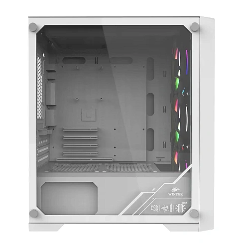 Корпус Wintek Andromeda D531-W TG, Midi Tower, m-ATX, White, 1x2.5"/2x3.5", 3xUSB, RGB