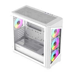 Корпус GameMax Destroyer TGW, Midi Tower, m-ATX, White, 2x3.5"/3x2.5", 2xUSB2.0, USB3.0