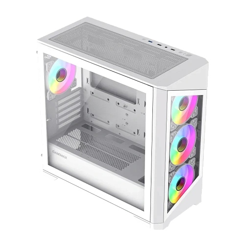 Корпус GameMax Destroyer TGW, Midi Tower, m-ATX, White, 2x3.5"/3x2.5", 2xUSB2.0, USB3.0