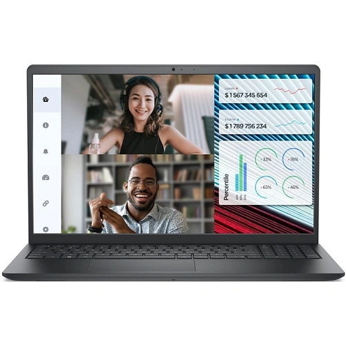 Ноутбук Dell/Vostro 3520/1г/Core i5/1235U/1,3 GHz/16 Gb (2x8Gb 2666MHz)/512GB SSD PCIe M.2/Iris Xe/15,6'' FHD/Wi-Fi5/BT 5.0/Ubuntu/Черный