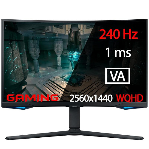 Монитор жидкокристаллический Samsung LS27BG650EIXCI 27'' 16:9 2560х1440(WQHD) VA, Curved, nonGLARE, Нет, 240 Hz, 350 cd/m2, 1ms, HDMI, DP, Speakers, Black