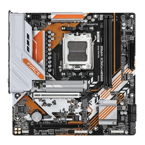 Матплата Gigabyte B850M Force WiFi6E, AM5, mATX, 2DDR-5, 2xPCI-Ex16, 4SATA, 3xM.2, HDMI, DP, 13USB