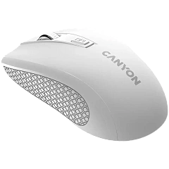 CANYON MW-7, 2.4Ghz wireless mouse, 6 buttons, DPI 800/1200/1600, with 1 AA battery ,size 110*60*37mm,58g,white