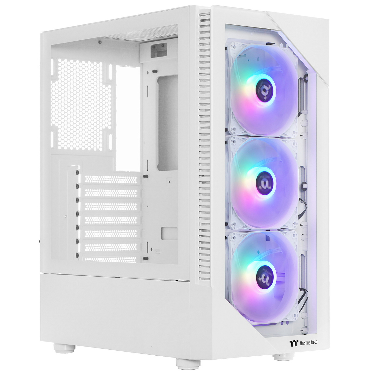Корпус Thermaltake View 200 TG ARGB, Midi Tower, ATX, White, 2x3.5"/2x2.5", 2xUSB3.0