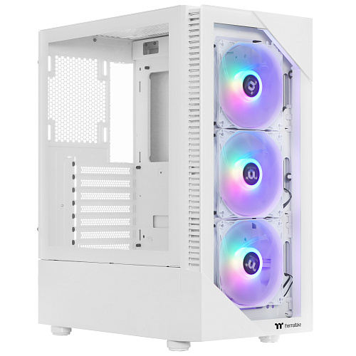 Корпус Thermaltake View 200 TG ARGB, Midi Tower, ATX, White, 2x3.5"/2x2.5", 2xUSB3.0