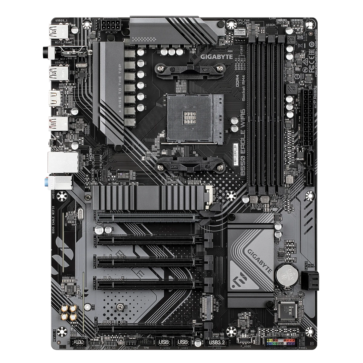 Матплата Gigabyte B550 Eagle WiFi6, AM4, ATX, 4DDR-4, 5xPCI-Ex16, 4SATA, 2xM.2, HDMI, 15USB