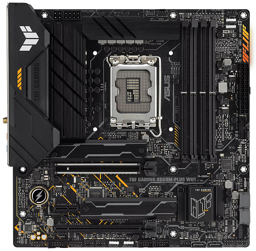 Материнская плата ASUS TUF GAMING B660M-PLUS WIFI, LGA1700 4xDDR5 4xSATA3 RAID 2xM.2 HDMI DP mATX