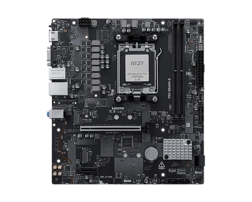 Матплата MSI PRO B840M-B, AM5, mATX, 2DDR-5, 1xPCI-Ex16, 4SATA, 2xM.2, HDMI, VGA, 13USB