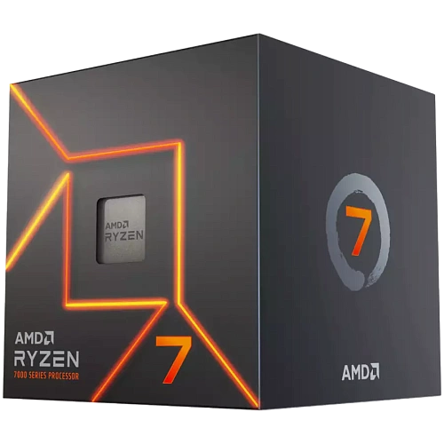 AMD CPU Desktop Ryzen 7 8C/16T 7700 (5.3GHz Max, 40MB,65W,AM5) box, with Radeon Graphics and Wraith Prism Cooler
