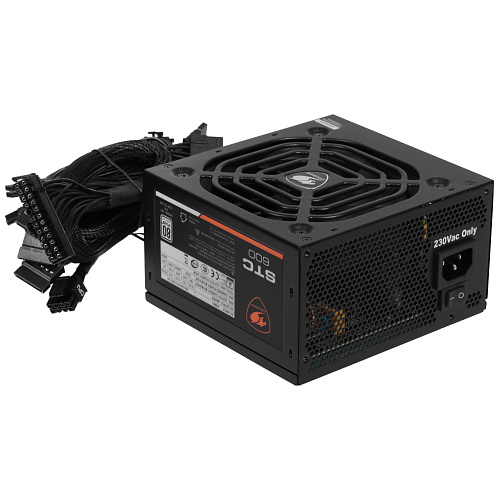 БП ATX 600W Cougar STC600, 80 Plus, 20+4/24+4/20+4+8/24+8, 12сm, 2x6+2p PCI-E