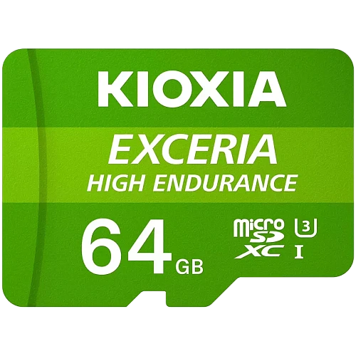 KIOXIA LMHE1G064GG2; 64GB microSD KIOXIA Exceria High Endurance (M303E) UHS I U3 with adapter