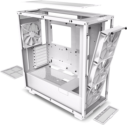 Корпус NZXT H7 Elite, Midi Tower, ATX, m-ATX, White, 2x3.5"/4х2.5", 2xUSB3.0, USB-C