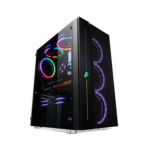 Корпус 1Stplayer BLACK.SIR B7, Midi Tower, ATX, Black, 2x3.5"/2x2.5", 2xUSB2.0, USB3.0, RGB