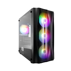 Корпус 1Stplayer FireBase X3-M, Mini Tower, m-ATX, Black, 2x3.5"/1x2.5", 2xUSB2.0, USB3.0, RGB