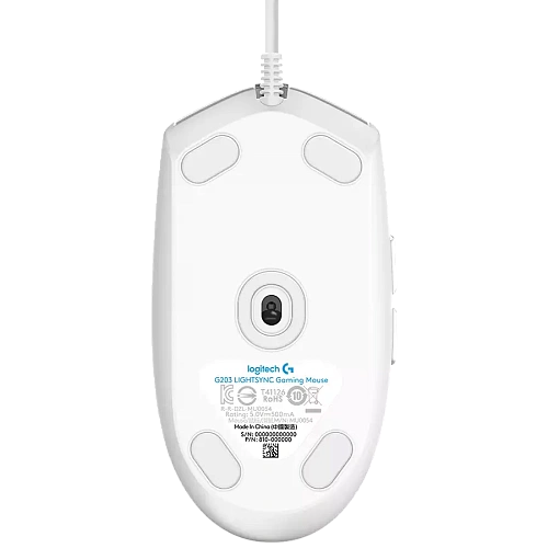 Мышь Logitech G102 LightSync, White, Wired, Gaming, Optical, 8000dpi, RGB backlight, USB