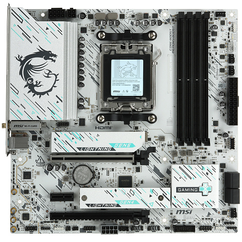 Матплата MSI B850M Gaming Plus WiFi, AM5, mATX, 4DDR-5, 1хPCI-Ex16/1x4/1x1,4SATA,2xM.2,HDMI,DP,15USB